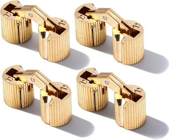 Verdecktes Zylinderscharnier-set – 4-teiliges Set Hochwertiger Messing-scharniere (180°) Für Kleinmöbel – M16