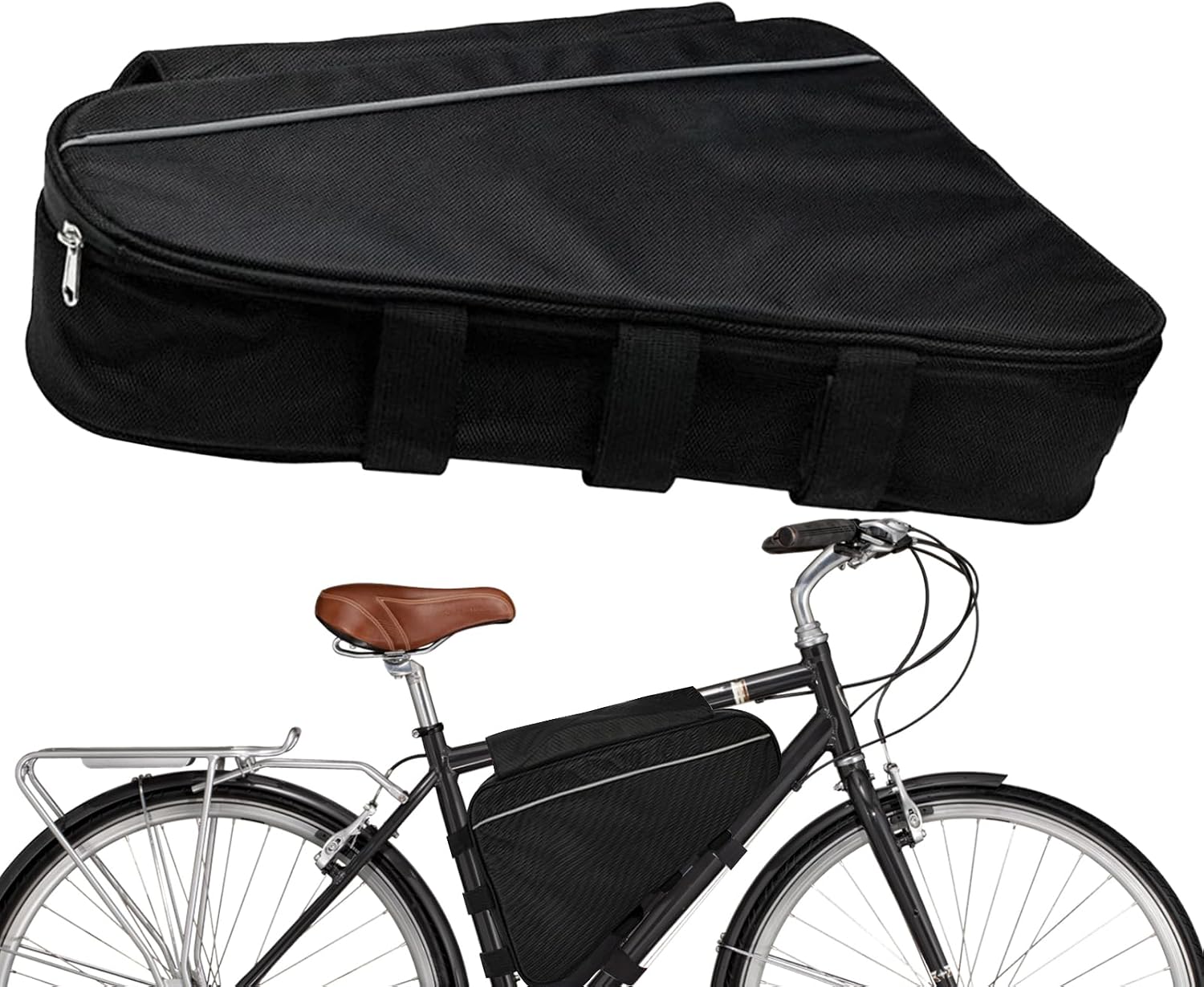 Fahrradtasche, Rahmenmontierte Werkzeugtasche, Wasserdichte Aufbewahrungstasche Für Mountainbikes, Leichte Fahrradtasche, Bietet Platz Für Handy, Geldbörse, Werkzeug Usw.