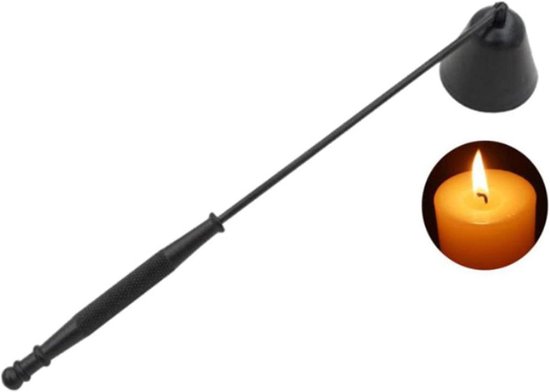 Schwarzer Kerzenlöscher Aus Edelstahl Mit Griff Löscht Docht Und Flamme.