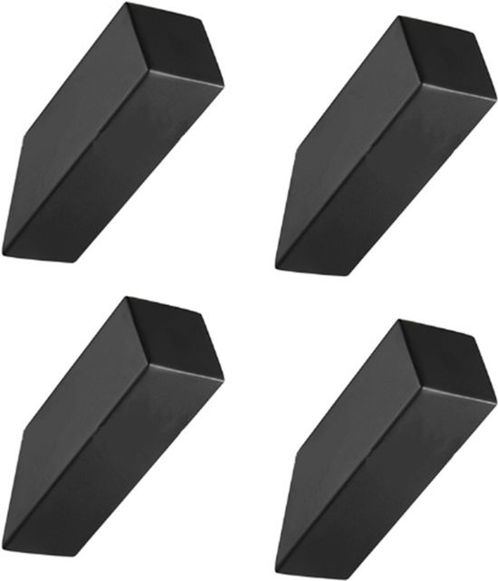 4 Stück Edelstahl-haken Mit Schrauben, Für Schlüssel, Kleidung, Handtücher, Bad, Wohnzimmer, Küche – Schwarz – 8,2 X 2,5 X 3,4 Cm