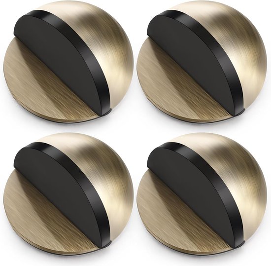 Selbstklebende Bodenstopper, Ovale Edelstahl-halbmond-wandschutzleisten Für Hartböden Und Glas (bronze, 4 Stück)