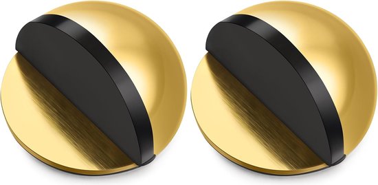 4er-packung Goldene Ovale Selbstklebende Türstopper Und Wandschoner Aus Edelstahl