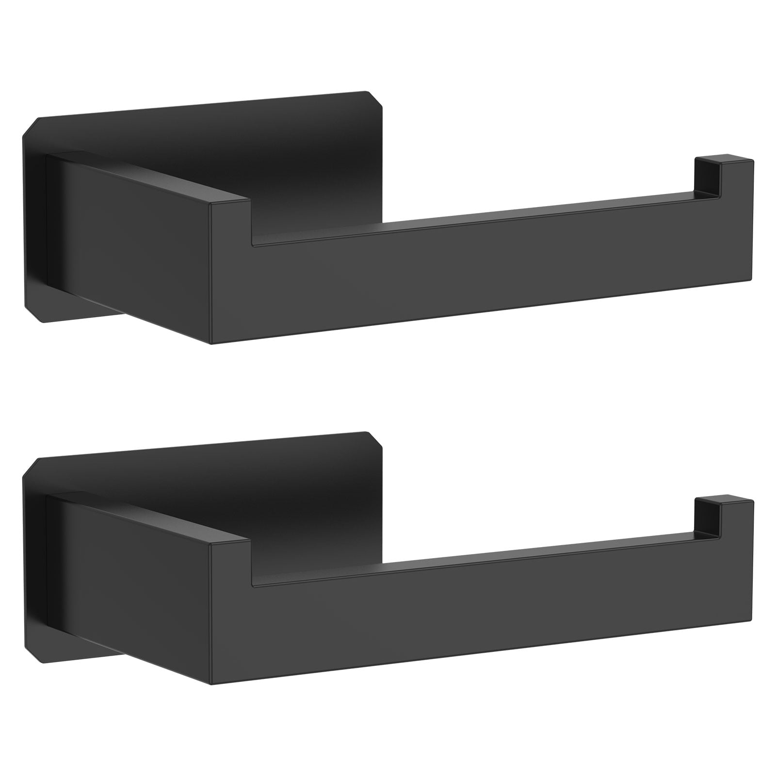 2er-pack Selbstklebende Toilettenpapierhalter, Schwarze Toilettenpapierhalter Aus Edelstahl, Selbstklebender Papierrollenspender Für Badezimmer Und Küchen