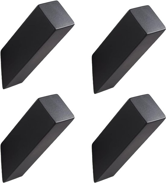 4er-pack Wandhaken-set – Edelstahl – 8,2 Cm – Schwarz