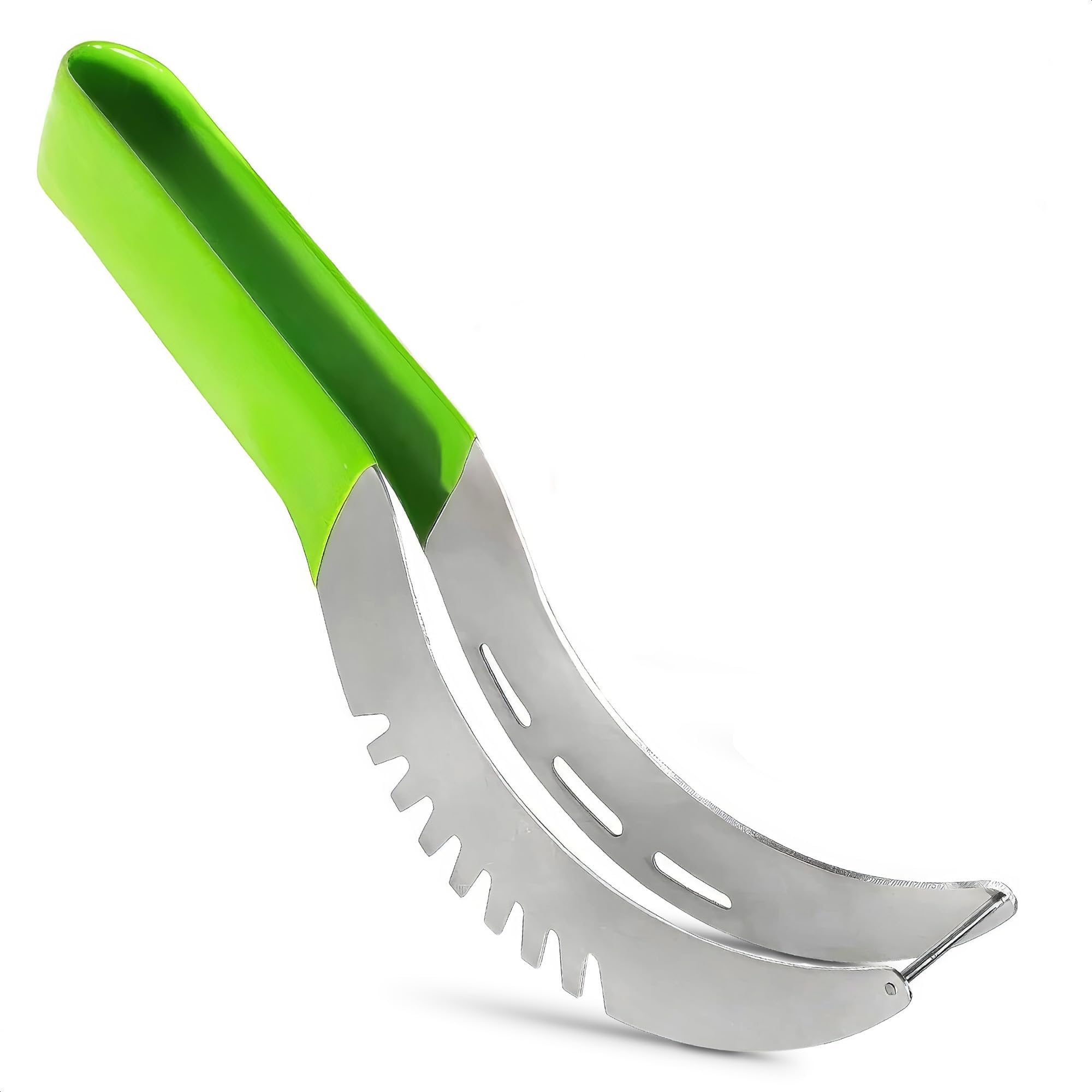 Wassermelonenschneider – Robuster Wassermelonenschneider Mit Stahlklinge Und Ergonomischem Griff Schneidet Oder Würfelt Cantaloupe- Und Honigmelonen Schnell Und Sauber.