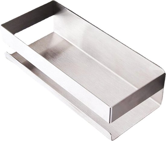 Duschablage, Badezimmerregal, Wandregal, Duschkorb (bohrfrei), Organizer, Edelstahl, Silber, 23 Cm