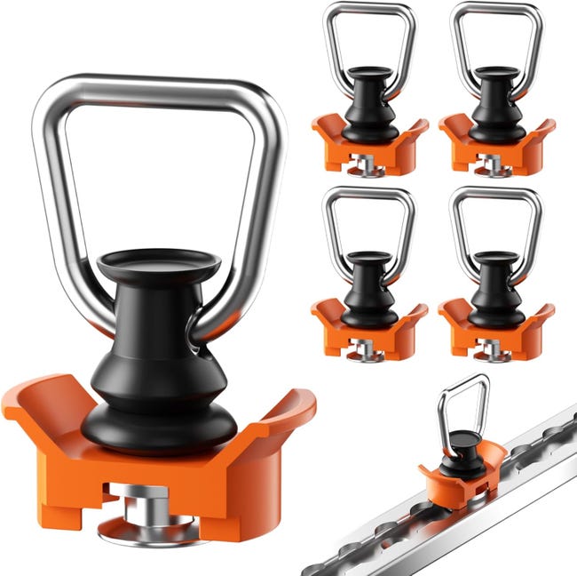 Ein Set Aus 4 Einfach Zu Bedienenden Endstücken, Ideal Zum Befestigen Von Schienen Und Für Deren Sicheren Transport.