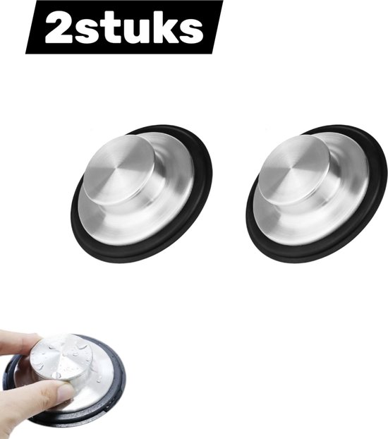 2-teiliger Spülbeckendeckel – Abflussabdeckung – Verstopfungs- Und Geruchsentferner – Silber