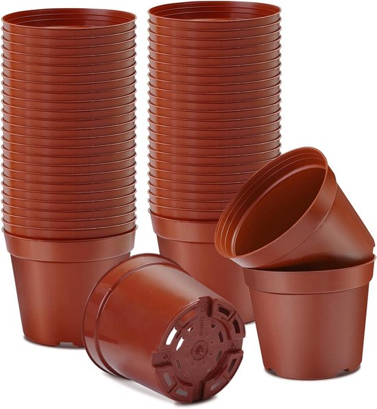 Anzuchttöpfe – Pflanztopf-set – Pflanzenwachstum – Robustes, Langlebiges Und Wiederverwendbares Material – 40-teilig – Schwarz