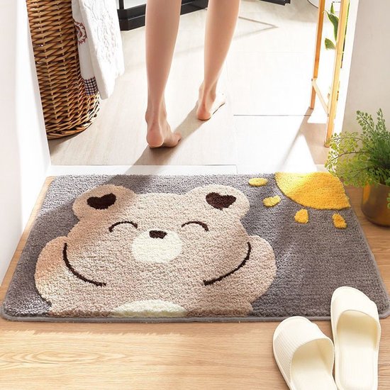 Rutschfeste, Saugfähige Badematte, Maschinenwaschbar, Weiches Fleece, Gummirückseite, 40 X 60 Cm