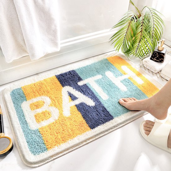 Rutschfeste, Saugfähige Badematte, Waschbares, Weiches Fleece, Schnelltrocknende Duschmatte, Gummirückseite, 40 X 60 Cm