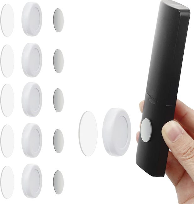 Magnetischer Fernbedienungshalter (5er-pack, Weiß), Wandhalterung (ohne Löcher), Aufbewahrungsbox Für Verschiedene Gegenstände.