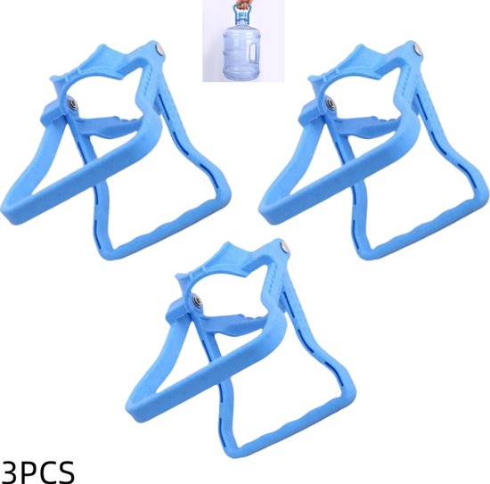 3-teiliges Set Blauer 20-liter-wasserflaschengriffe, Rutschfeste Eimerträger 14 X 12 Cm