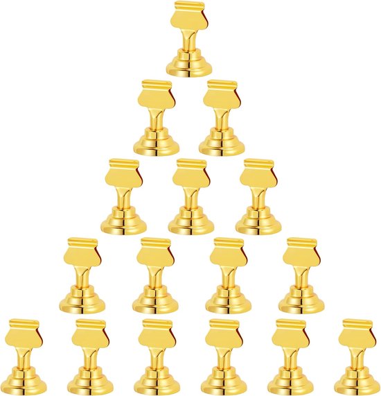 16 Goldene Tischkartenhalter Für Fotos, Namenskärtchen Und Notizen Bei Veranstaltungen