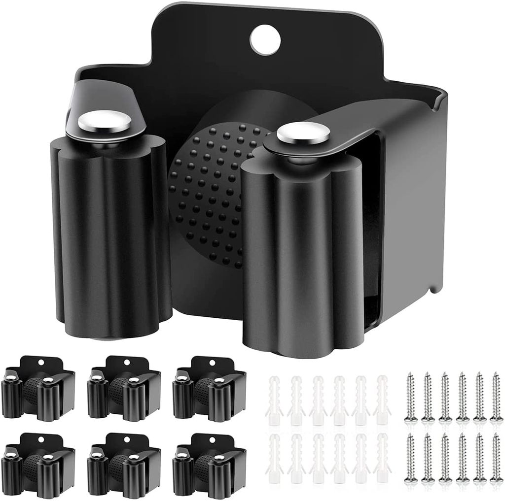Werkzeugständer, Wandmontierter Besenständer, Gartengeräteständer, Geschikt Für Mopp, Besen, Schaufel, Werkzeuge Usw., 6-teiliges Set.