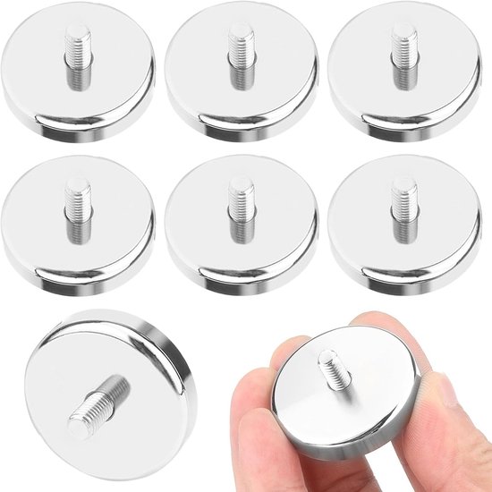 6-teiliges Set Neodym-topfmagnete Mit M5-gewinde, 25 Mm Durchmesser Und 20 Kg Haftkraft
