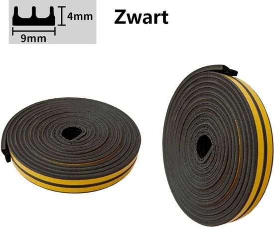 2 Rollen 12 M Braunes 9x6 Mm D-typ Epdm-fensterdichtungsband
