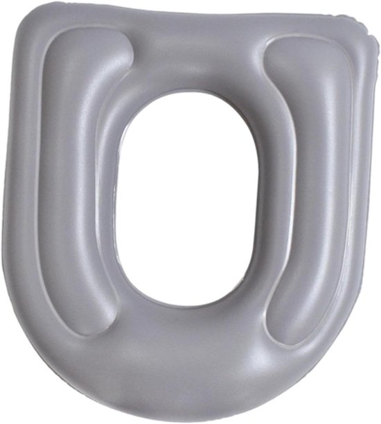 Graues, Aufblasbares, Ergonomisches, Rundes Sitzkissen Mit Saugnapfhalterung