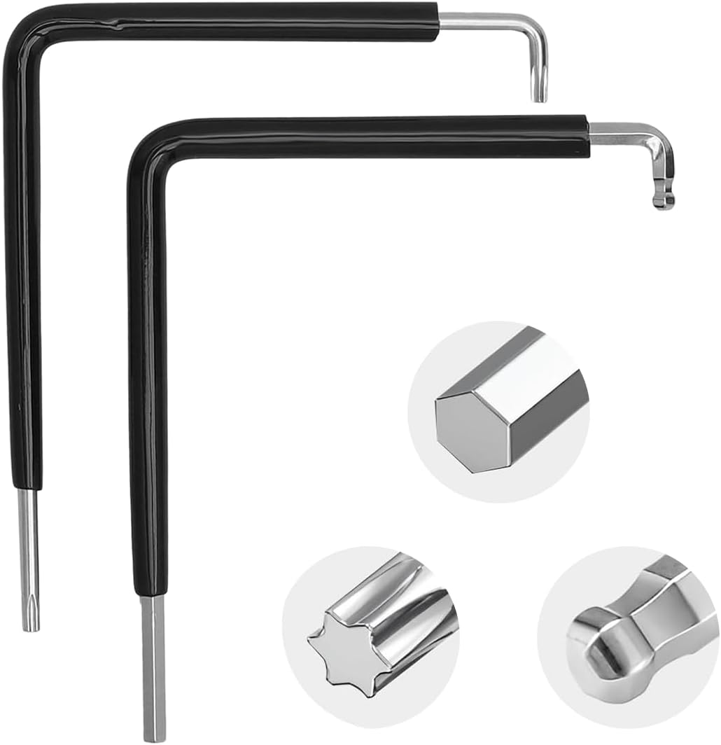 2-teiliges Fenstereinstellwerkzeug-set: Torx 15 Innensechskantschlüssel, 4-mm-kugelkopf-innensechskantschlüssel