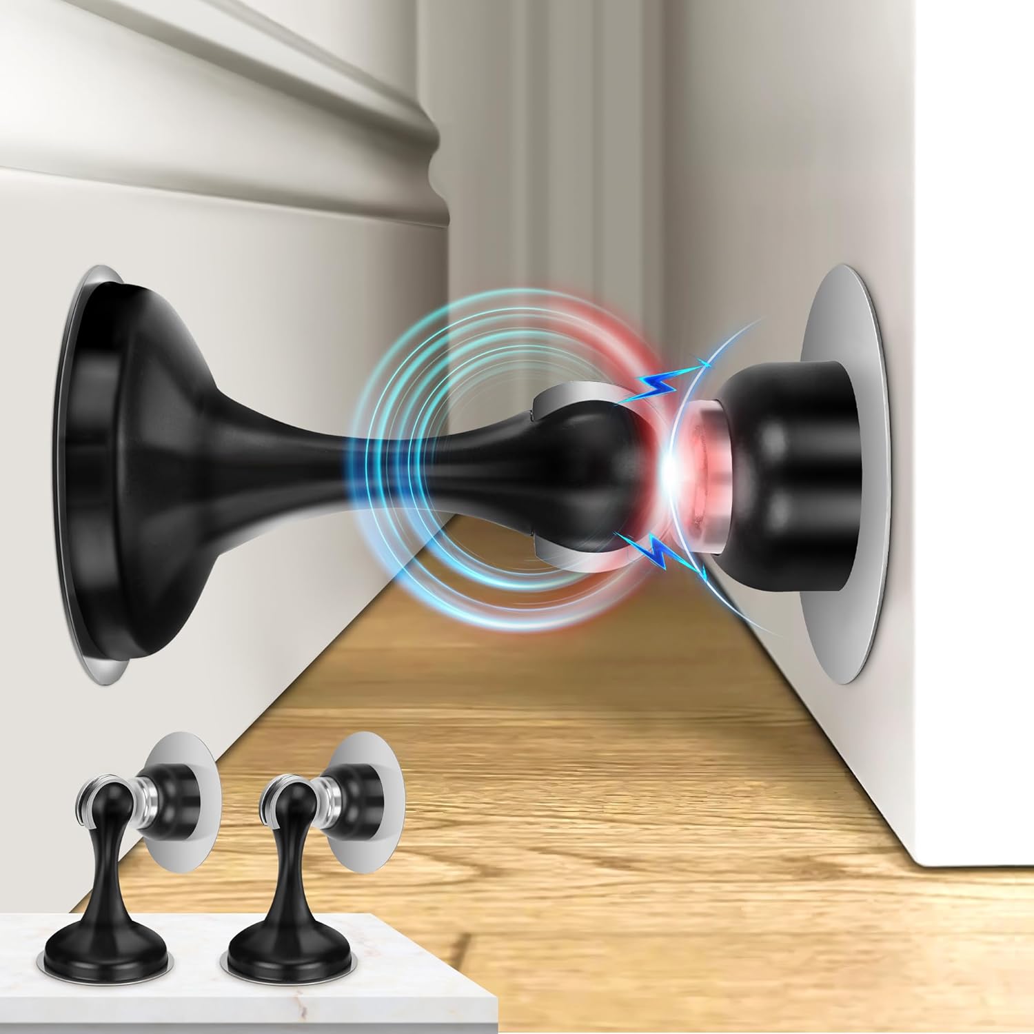 Magnetische Türstopper Aus Edelstahl Zur Wand- Und Bodenmontage, Türhalter Hält Die Tür Offen, Bohrfreie Türbefestigung