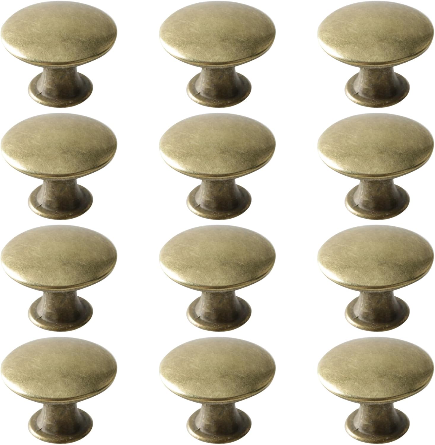 12-teiliges Set Runder Vintage-metallgriffe Für Schubladen, Kleiderschränke Und Küchenschränke Inklusive Schrauben, 30 X 21 Mm