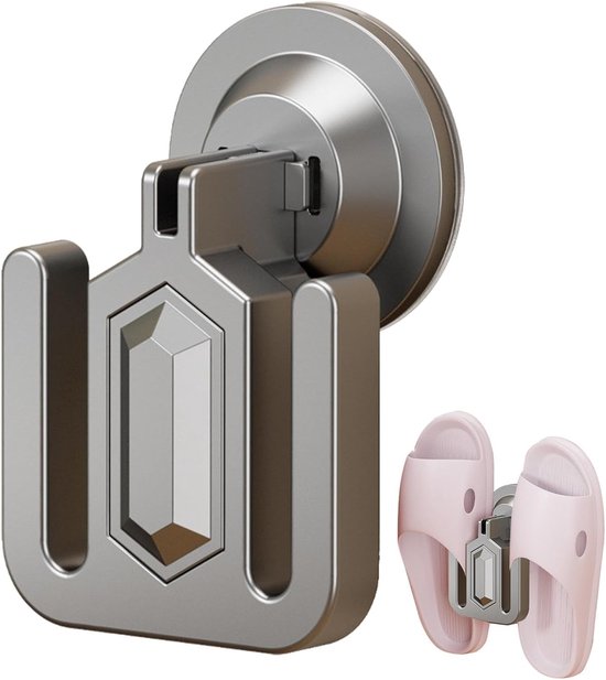 Hängendes Schuhregal, Grau, 2 Stück, Kunststoff, Wandmontage, Abs-schuhregal, Für Kleiderschrank Oder Wand, Türschuhregal, Schuhschränke, Mit Saugnapf