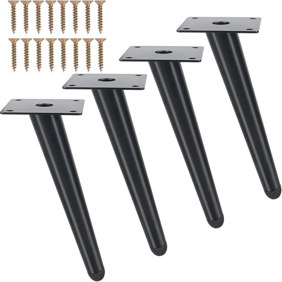 Vier 20 Cm Lange, Rutschfeste Metallmöbelfüße, Geeignet Für Möbel, Tische, Stühle, Schränke, Sofas, Badezimmer, Küchen Usw.