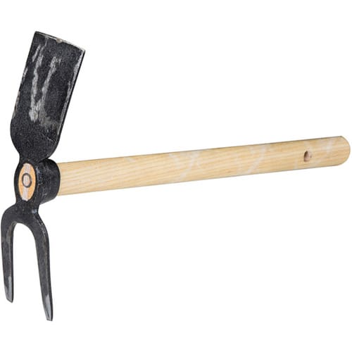 Mini-Hacke 2-zinkig 45 cm für Hochbeete, Esche, 100% fsc