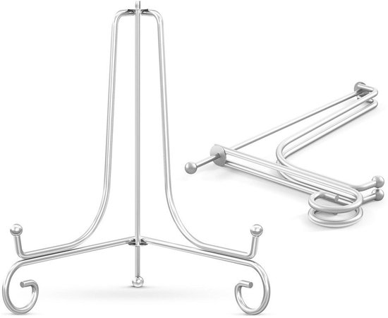 2er-pack Ausstellungsständer Aus Schmiedeeisen, 25 Cm (10 Zoll) Dreieckiger Schmiedeeisenständer, Einfacher Metall-ornamentständer, Staffelei-ausstellungsrahmen Aus Schmiedeeisen