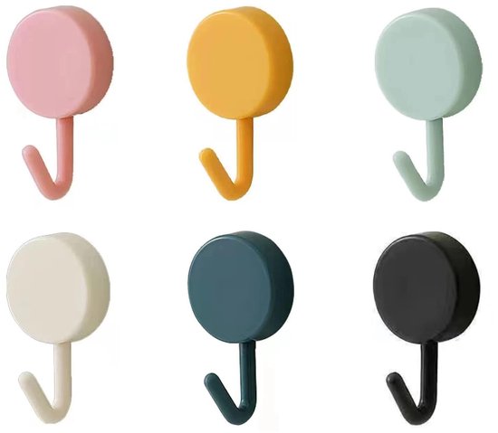 Set Mit 6 Selbstklebenden Haken Zur Wanddekoration, Schlüssel-, Hut-, Handtuch- Und Schlüsselanhängerhaken, Für Zuhause, Küche, Badezimmer Und Büro
