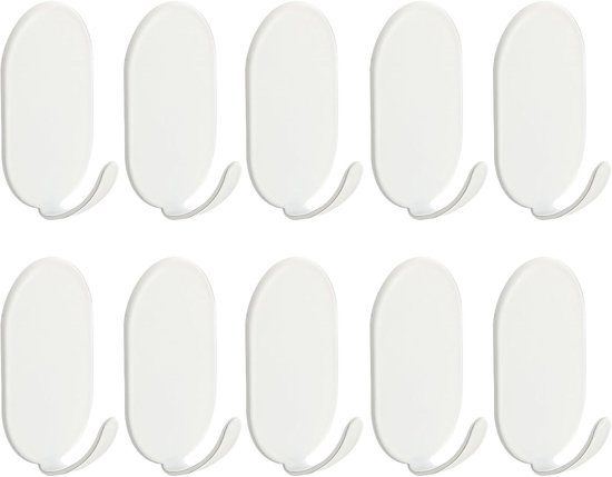 Selbstklebende Handtuchhaken, 10 Stück, Handtuchhalter, Handtuchhaken, Nagellose Wandhaken, Wandhaken, Haken, Hängehaken, Für Bad Und Küche, Schwarz