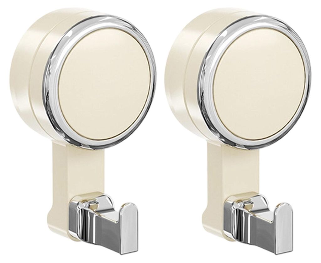 Drehbare Saugnapfhaken, Vakuumklebend, Robust, Langlebig, Wasserdicht, Feuchtigkeitsbeständig, Wiederverwendbar, Platzsparend, Beige
