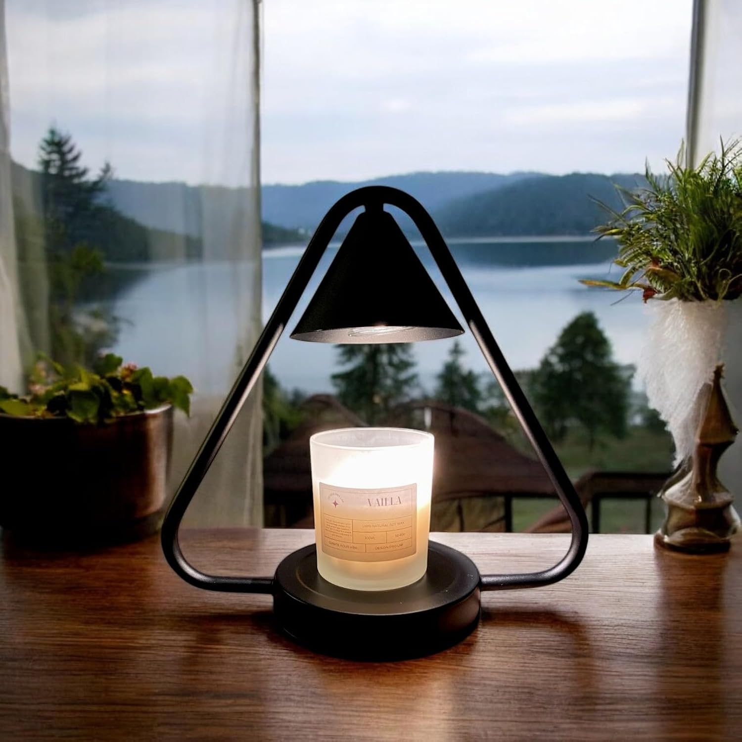 Kerzenwärmerlampe - Mit Timer Und Dimmer - Elektrisch - Inkl. 1 Glühbirne - Stilvoll - Für Große Kerzen (kerzen Nicht Enthalten)