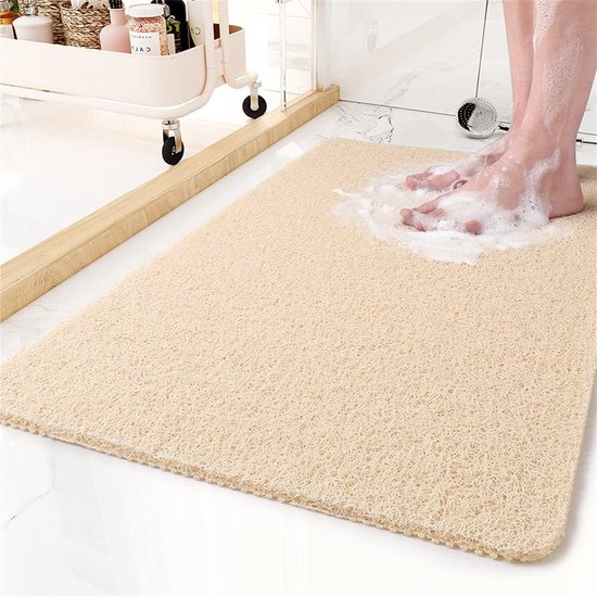 Rutschfeste Duschmatte, Rutschfeste Badematte Mit Abfluss, Weiche Pvc-antirutschmatte, Badematte, Schnelltrocknende Badematte, Kaffeebraun, 40 X 60 Cm