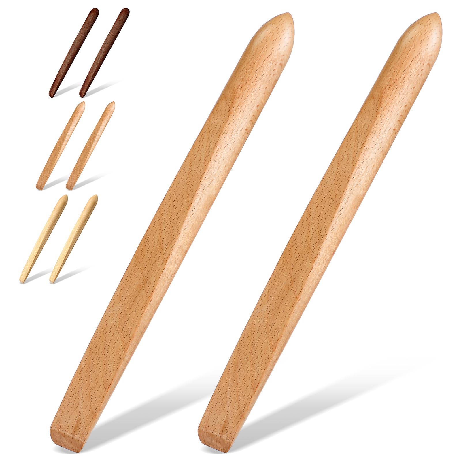 2er-pack, 28 Cm Sauerteigbrot-rührlöffel Aus Holz, Brotbackwerkzeug, Rührspatel Aus Holz Zum Kochen In Der Küche (buchenholz)