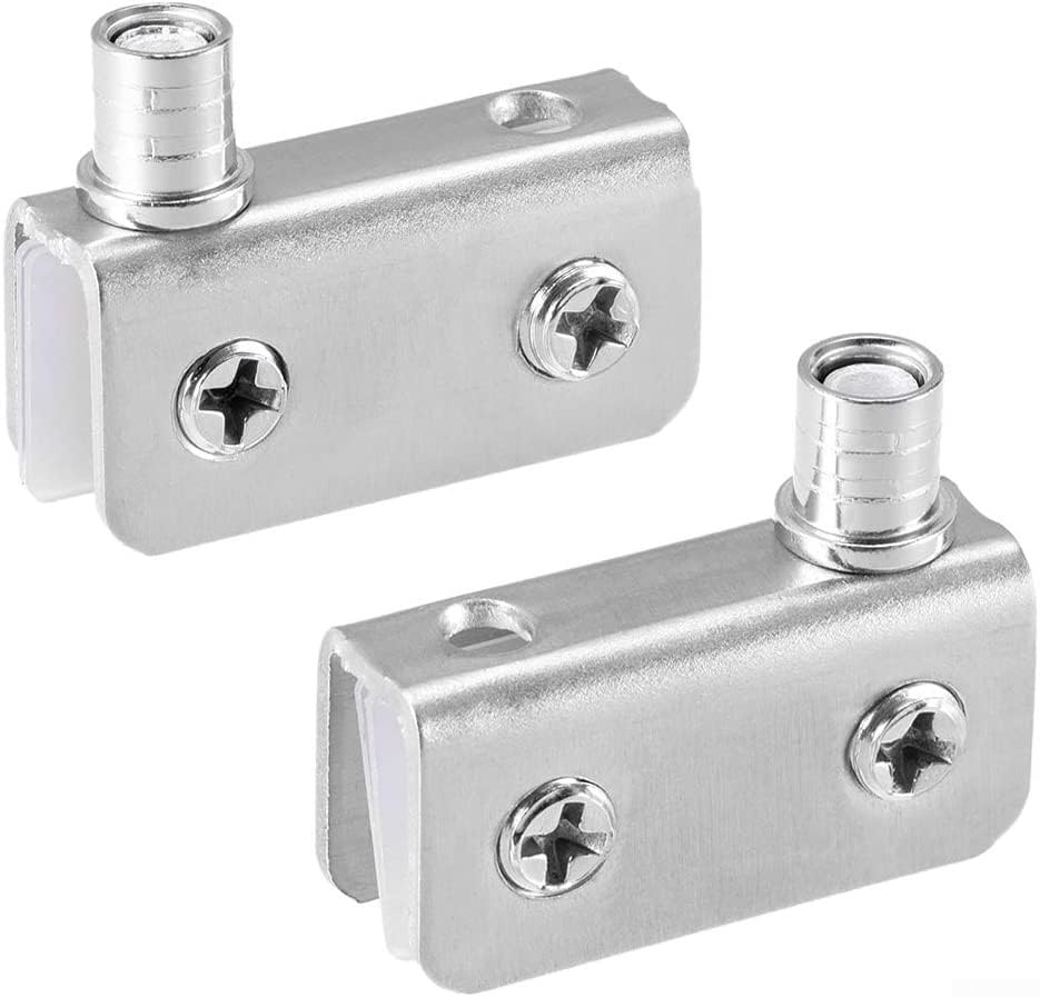 Drehbänder Aus Edelstahl Für 5-8 Mm Dicke Glastüren – Verstellbare Klemmen – Bohrfreie Montage – Für Badezimmer-duschtüren, Schranktüren Usw. – (silber)