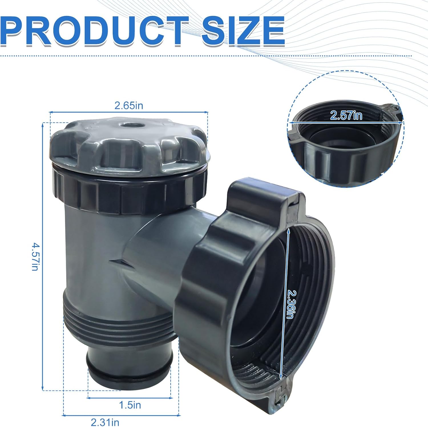 Einlass- Und Auslassventile Für Coleman, Intex, Bestway, Aufstellpoolfilterpumpen, Poolpumpen-ersatzteile, Für 38-mm-schläuche (gruppe B, 2 Sets)