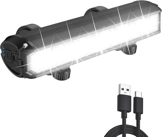 Usb-wiederaufladbare Fahrradlampe – 1800 Lumen Led-fahrradlampe – Fahrradlampe Mit Powerbank – Scheinwerfer Für Mountainbike Und Rennrad – Wasserdichte Fahrradlampe
