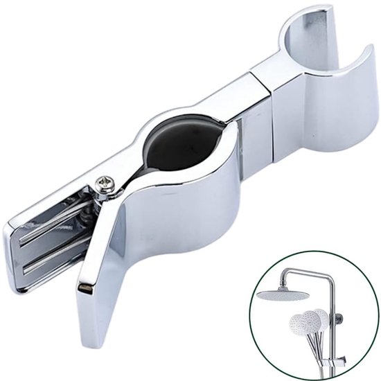 Verstellbare, Verschiebbare Halterung Für Handbrausekopf, 45° Neigung, Passend Für Schläuche Mit 22–25 Mm Durchmesser, Silberfarben, 10,9 X 2,9 Cm