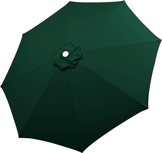 2,7 M Sonnenschirmstoff, Ersatzdach, Terrassenmarkise, Marktschirm, 8 Streben, Grün