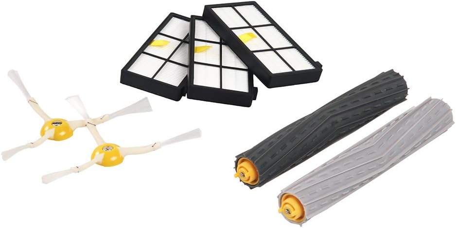 Ersatzteilset Für Irobot Roomba 8/9 Serie Saugroboter, 6-teiliges Set (1 Satz Hauptbürsten + 2 Seitenbürsten + 3 Filter)