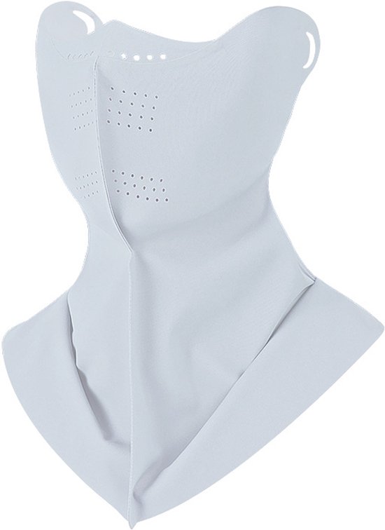 2-teilige Sonnenschutzmaske Aus Eisseide, Atmungsaktive Anti-uv-gesichtsbedeckung, Kühlender Nackenschutz, Schnelltrocknender, Schweißableitender Schal, Für Sport Und Outdoor-aktivitäten, Rosa & Grau