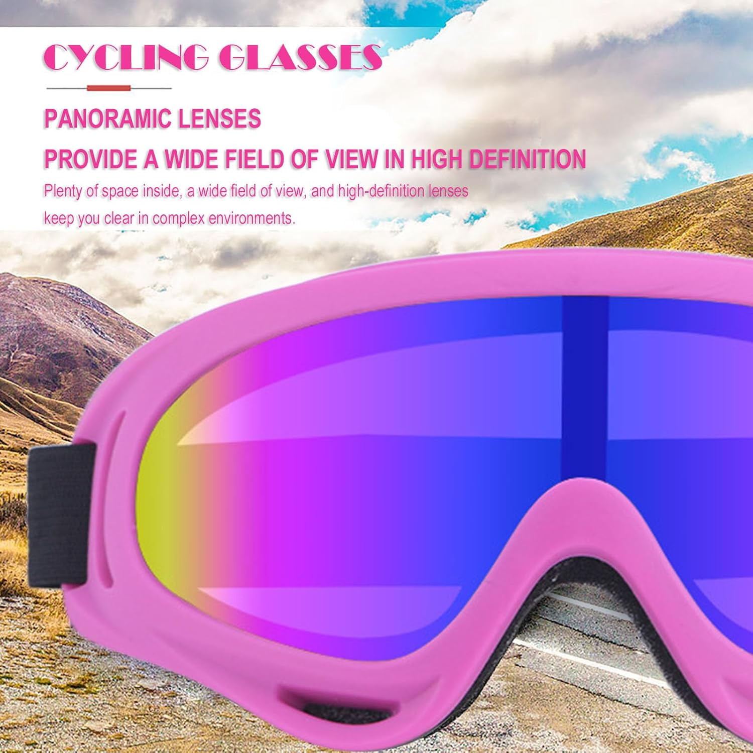 Fahrradbrille Mit Nackenschutz, Geeignet Für Atvs, Offroad-fahrten, Rennen Und Als Schutzbrille.
