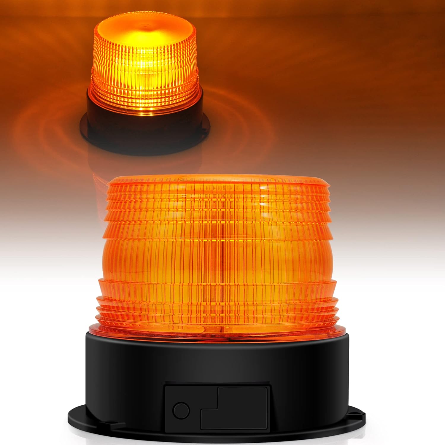 Wiederaufladbare Kabellose Led-leuchte, 12v-24v Orangefarbenes Stroboskoplicht, Magnetischer Notfallblinker, Geeignet Für Autos, Traktoren Und Suvs.