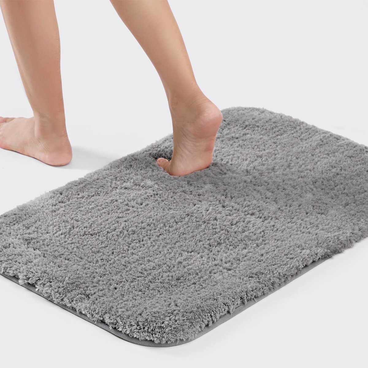 Badematte Badezimmermatte Luxus-badematte Duschmatte Wasserabsorbierend Grau 50 X 80