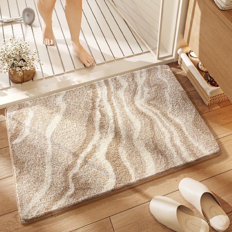 10er-packung Rutschfester Badematten, 44 X 76 Cm, Hoch Saugfähiges, Schnelltrocknendes Mikrofasermaterial, Waschbar, Beige.