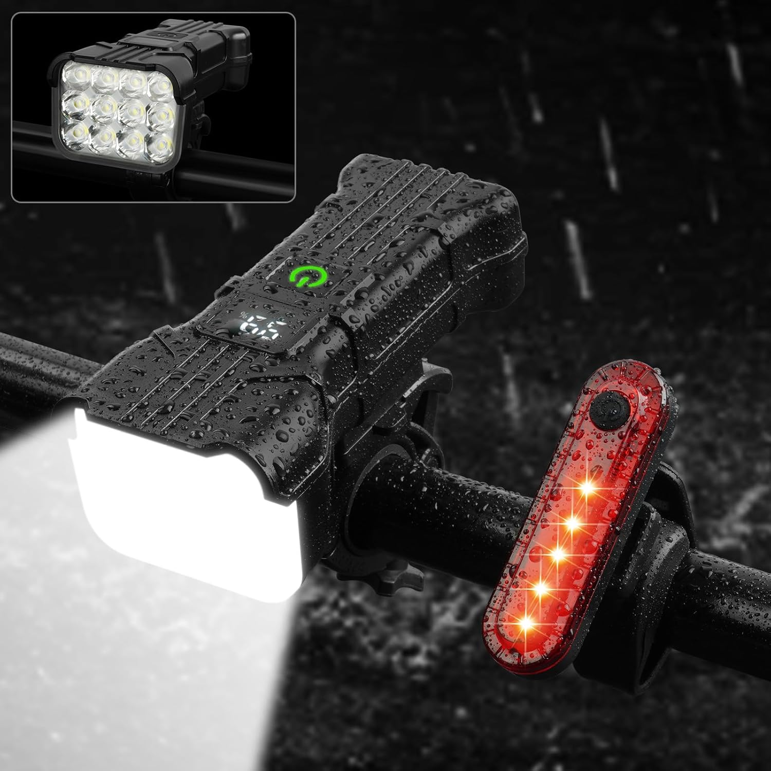 Rücklicht, Wiederaufladbar, Für Fahrräder, Rücklicht Für Fahrräder, Blinklicht, Fahrradrücklicht Mit Drahtloser Fernbedienung