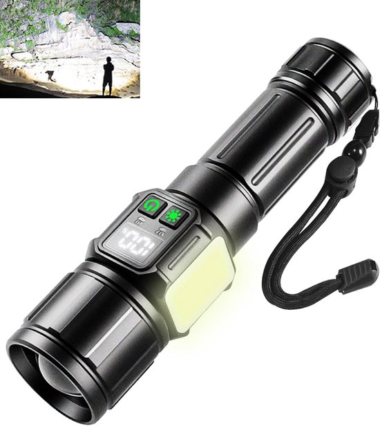 Wiederaufladbare Led-taschenlampe Mit 2000 Lumen, Magnetischem Arbeitslicht Und Ipx7-wasserschutz