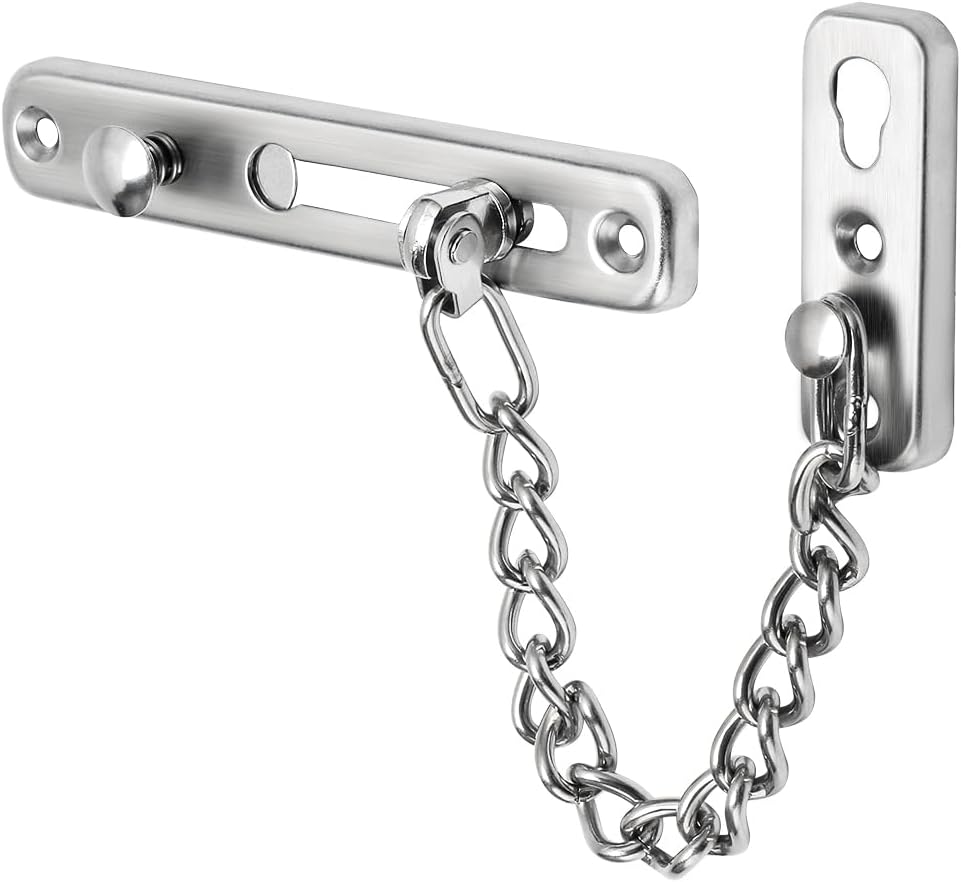 2-teiliger Edelstahl-kettenriegelknopf Für Fenster Und Türen Im Haushalt, 12 Cm