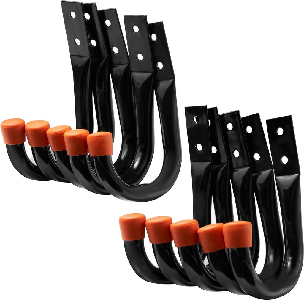 Ein Set Aus 12 Verstärkten Stahl-garagenwandhaken – Robust Und Langlebig, Geeignet Zum Aufhängen Von Werkzeugen/fahrrädern/leitern/stühlen.